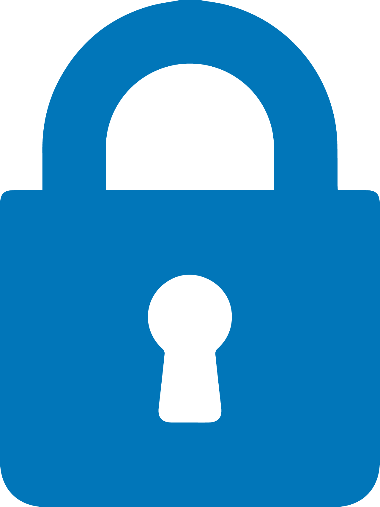Blue lock icon