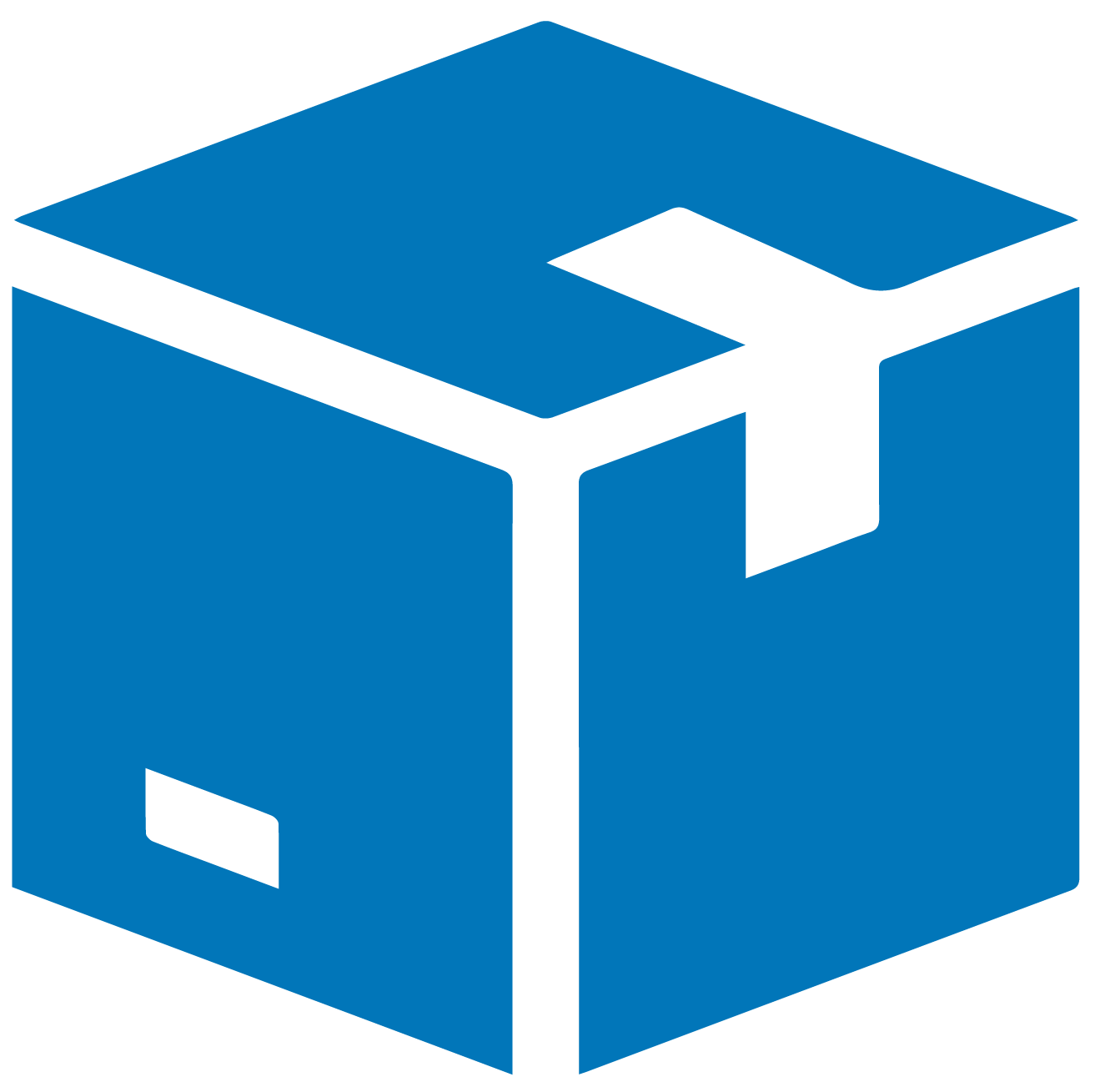 Blue package icon